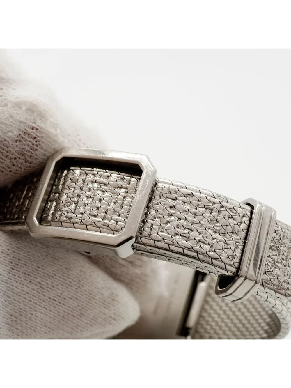 Chanel Boyfriend Tweed Diamond Bezel Black Dial Watch